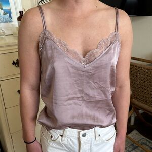Mauve colored silk stylish top